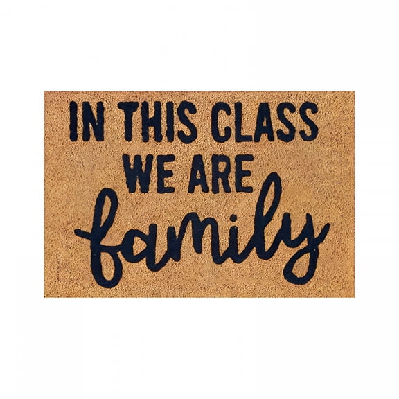 RLESO 2026 New "In This Class We'Re Family" Front Door Mat Indoor Outdoor Entrance Non Slip Summer Decor Rubber Welcome Mats Minimalist Original Design Perfect for Front Door and Entryway 16X24In