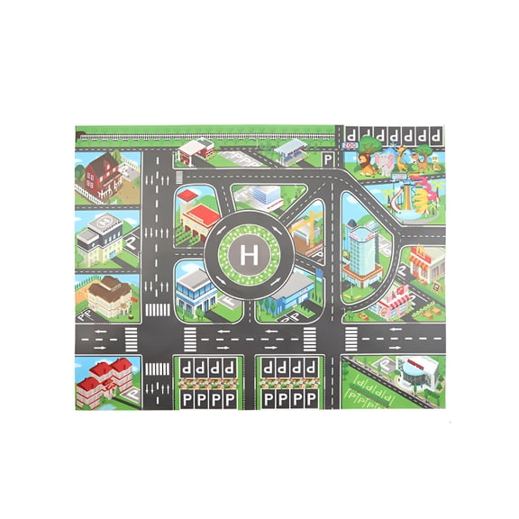 RLESO 2026 New Kids Car Rug Play Mat Carpet for Playing Cars Toys,City Life Road Traffic Map Playroom Rug for Children,Non Slip Educational Area Rugs for Kids Room Classroom Bedroom 3.24.2Ft