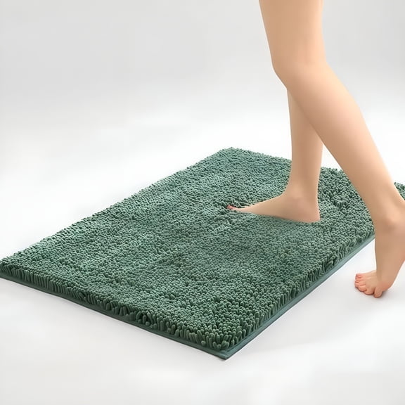 RLESO 2026 New Muddy Cat Rug - Super Absorbent Microfiber Mat for Mucky Paws & Wet Shoes | Non-Slip,Machine Washable Pet Rug | Quick Dry Chenille Entryway Mat for Indoor Outdoor,Dark Green,16"X24"