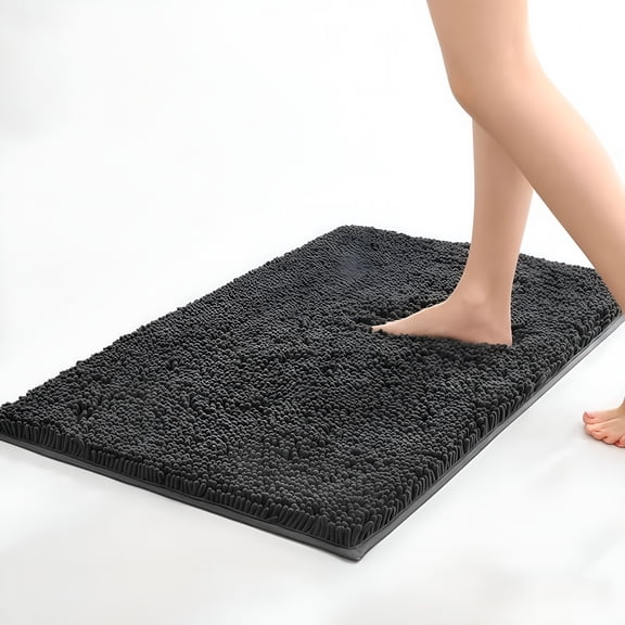 RLESO 2026 New Muddy Cat Rug - Super Absorbent Microfiber Mat for Mucky Paws & Wet Shoes | Non-Slip,Machine Washable Pet Rug | Quick Dry Chenille Entryway Mat for Indoor Outdoor,Dark Grey,19"X30"