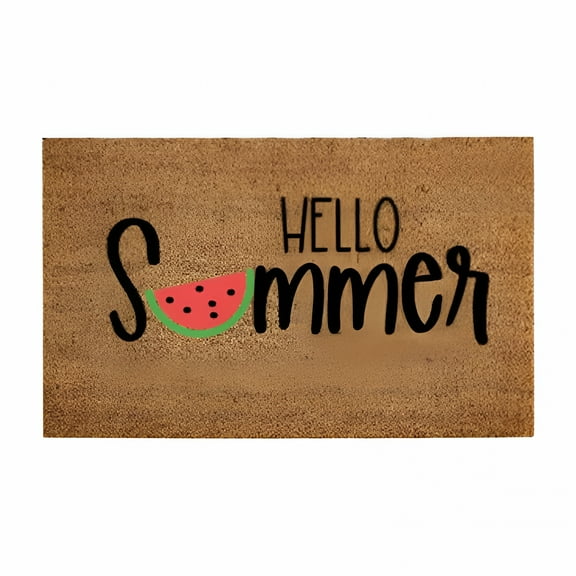 RLESO 2026 New Outdoor Welcome Mat Summer Theme Mat Hello Summer Watermelon Kitchen Rugs Non Slip Washable House Warming Gift 16X24In Summer Door Mats Coir Door Mat Outside Door Mats for Entry Floor