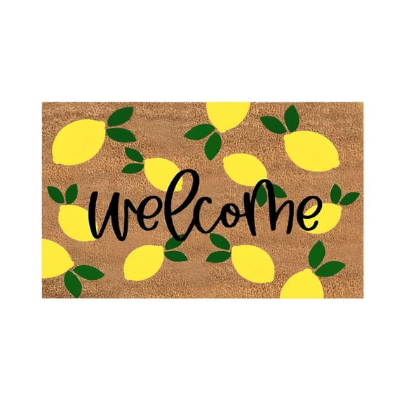 RLESO 2026 New Spring Summer Doormats Fruit Pattern Polyester Indoor and Outdoor Welcome Mat Non Slip Entry Rug Floor Mats,16"X 24" 1 Piece