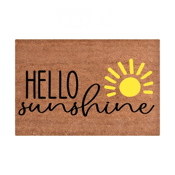 RLESO 2026 New Summer Welcome Mat,Summer Welcome Doormat  Rubber Door Mat Hello Sunshine Funny Mat,Perfect for New Home & Greeting Friends,Front Door Mat Anti-Slip Rubber