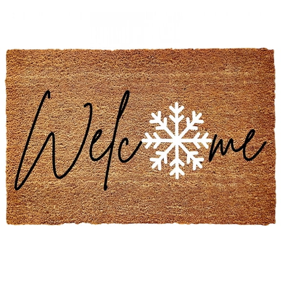 RLESO 2026 New Welcome Snowflake Doormat,Winter Doormat,Welcome Mat,Winter Decor,Outdoor Rug,Christmas Doormat,Front Doormat,Christmas Decor,Snow Outdoor Christmas Doormat