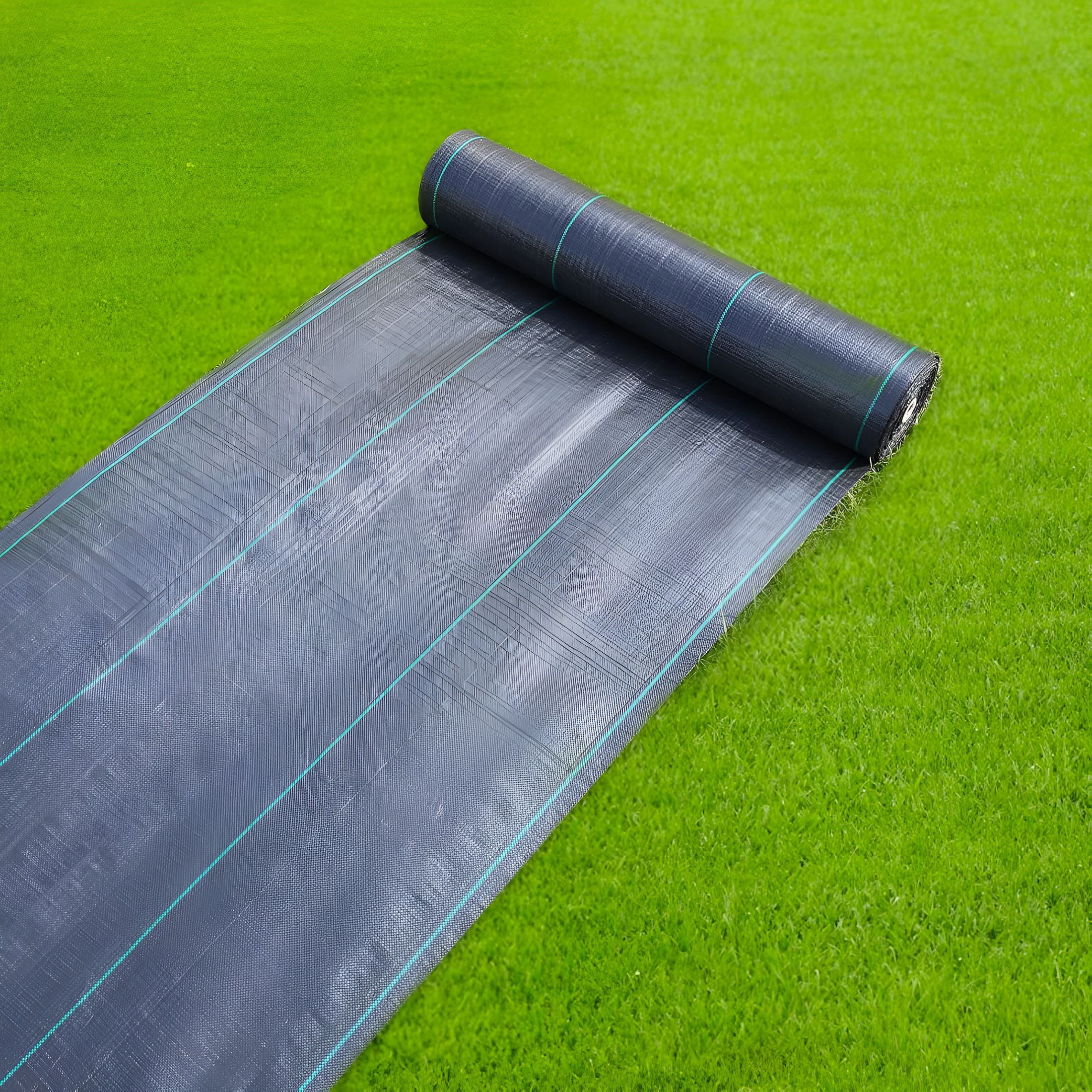 RLESO 4ftx100ft Weed Barrier Landscape Fabric Heavy Duty, 3.2oz Weed Barrier Fabric, Easy Setup Woven Garden Weed Fabric Landscaping Fabric