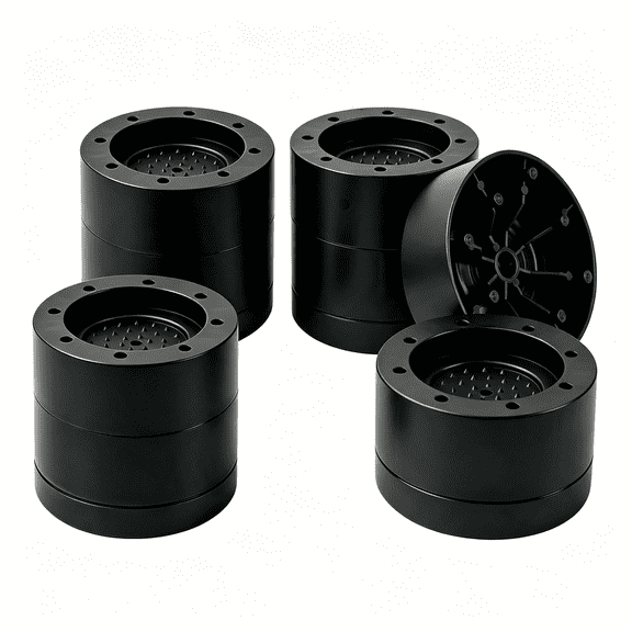 RLESO Bed Risers Adjustable Furniture Risers Heavy Duty Lifts Height 2"|Round Bed Lifts Risers for Desk Table Couch Chair Sofa Refrigerator Washing Machine,Set of 4