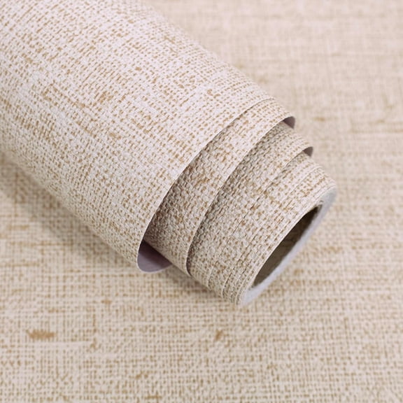 RLESO Beige Grasscloth Wallpaper Peel and Stick Vintage Grasscloth Contact Paper 15.7" X 393.7" Faux Linen Wallpaper Textured Self Adhesive Removable Contact Paper for Cabinet Vinyl