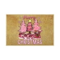 thumbnail image 1 of RLESO Christmas Tree Welcome Mat Pink Merry Christmas Doormat Fun Holiday Welcome Mat Seasonal Porch Decor Holiday Front Door Entry 40X60Cm Christmas Porch Mat, 1 of 7