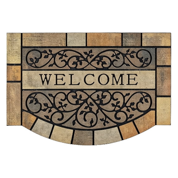 RLESO Entrance Door Mat Large 24 X 36 Inch Entry Way Doormat Front Door Rugs Outdoors Heavy Duty Welcome Mat,Non Slip Rubber Back Low Profile for Garage,Patio,High Traffic Area