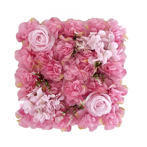 RLESO Flower Wall Panel Set,Artificial Wall Flower Backdrop 14X14 Inch 3D Silk Hydrangea Rose Floral Panel for Photo Background Home Party Wedding Backdrop Decoration