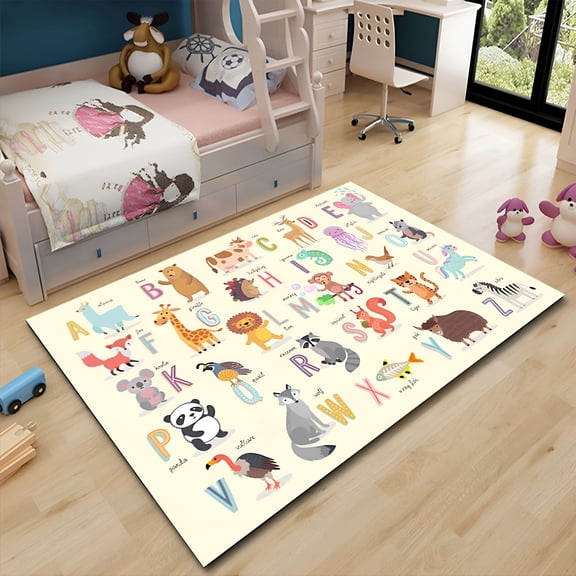 RLESO Fun City Map Playmat Rug For Toddler Boys, Interactive Floor Mat For Car Track Racing And Toy Play, 60 X 90Cm Non-Slip Latex Backing For Bedroom Playroom Living Room