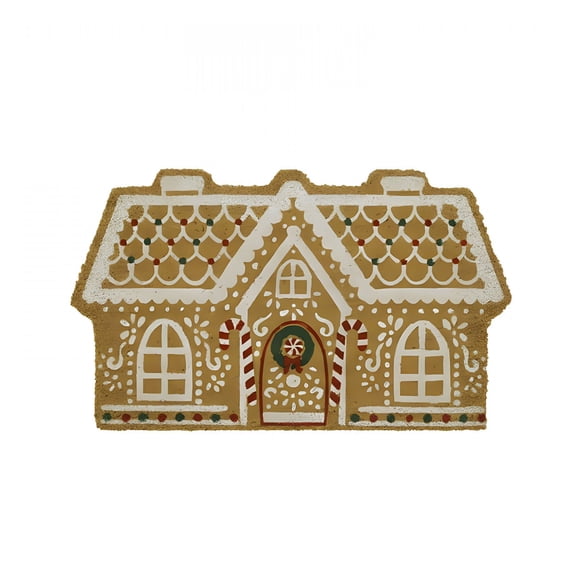 RLESO Gingerbread House Door Mat Christmas Coir Doormat Gingerbread Welcome Door Mat Christmas Non Slip Floor Mats Xmas Indoor Entrance Porch Front Decor Christmas Door Mat,24 X 16 Inch