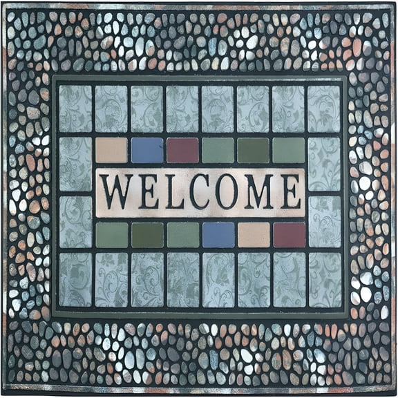 RLESO Rectangle Entrance Door Mat Large 24 X 36 Inch Entry Way High Traffic Area Doormat Front Door Rugs Outdoors Heavy Duty Welcome Mat,Non Slip Rubber Back Low Profile for Garage