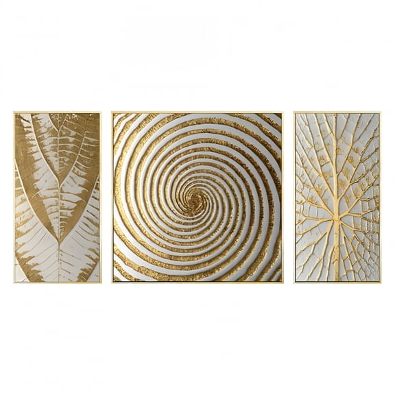 RLESO Textured Framed Abstract Wall Art,3 Piece Modern Paintings Artwork for Walls,Gold Geometric Sandstone Texture Pictures for Living Room Dining Room Bedroom Office Wall Decor