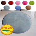 thumbnail image 1 of RLESO Washable Round Area Rugs Small Non Slip Entryway Rug,Distressed Velvet Door Mat Soft Floor Carpet for Bedroom Living Room Kitchen Office Decor, 1 of 7