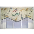 thumbnail image 1 of RLF Home Air Show Cornice 100% Cotton with Fully Lined 3" Rod Pocket Valnance for Windows 50" x 17" Antique, 1 of 2
