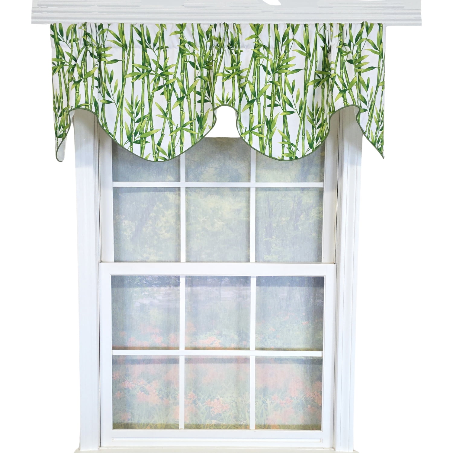 RLF Home 100% Cotton Bamboo Fluted Fully lined Windows Rod Pocket