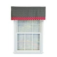 thumbnail image 1 of RLF Home 100% Cotton Brazil Banded  Fully lined Windows Rod Pocket Valance 50" x 16"  Red, 1 of 6