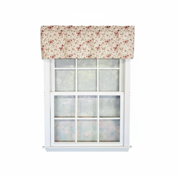 RLF Home 100% Cotton High Quality Flor Tailored Window Valance with 1.5" Rod Pocket 50" W X 12" L Natural