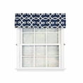 thumbnail image 1 of RLF Home 100% Cotton High Quality Oblique Tailored Window Valance with 1.5" Rod Pocket 50" W X 12" L Navy, 1 of 1