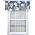 thumbnail image 1 of RLF Home 100% Cotton Seascape Provance  Fully lined Windows Rod Pocket Valance 50" x 15"  Blue, 1 of 6