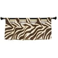 thumbnail image 1 of RLF Home 4" Top Tab High Quality Fabric Zebra Tab Valance for Windows 50" x 16" Brown, 1 of 1