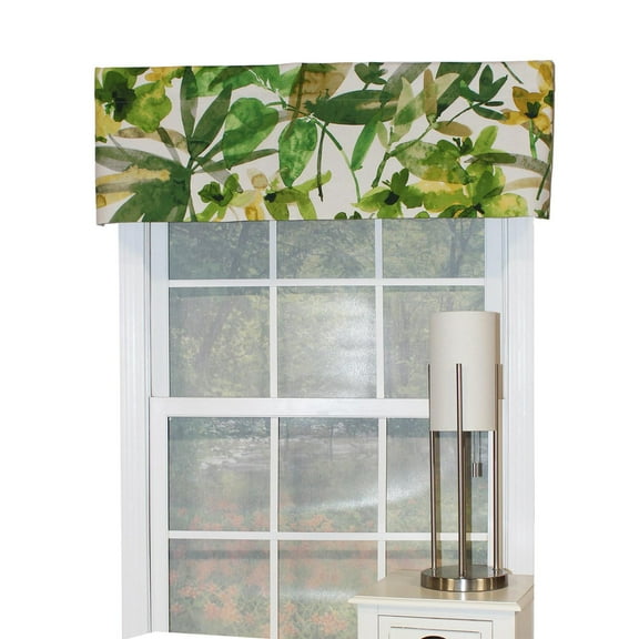 RLF Home Autumn Tailored 100% Cotton with Fully Lined 3" Rod Pocket Valnance for Windows 50" x 14" Beige