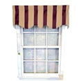 thumbnail image 1 of RLF Home Bengal Stripe Regal 3" Rod Pocket Lining Luxurious and Elegant Window Treatment Valance 50" x 17" Egg Plant, 1 of 4