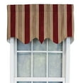 thumbnail image 1 of RLF Home Bodega Stripe Window Treatment Regal Valance 3" Rod Pocket 50" x 17" Mauve Red, 1 of 2