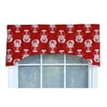 thumbnail image 1 of RLF Home Claws Arch 100% Cotton with Fully Lined 3" Rod Pocket Valnance for Windows 50" x 17" Red, 1 of 5