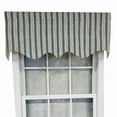 thumbnail image 1 of RLF Home Luxurious Modern Design Classic Brunswick Stripe Regal Style Window Valance 50" x 17" Denim, 1 of 4