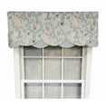 thumbnail image 1 of RLF Home Luxurious Modern Design Classic Windamar Petticoat Style Window Valance 50" x 15" Sea Glass, 1 of 4