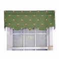 thumbnail image 1 of RLF Home Modern Design Classic Flower Pot Regal Style Window Valance  50" x 17" Emerald, 1 of 4