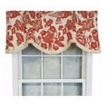 thumbnail image 1 of RLF Home Modern Design Classic Lovebird Cornice Style Window Valance 50" x 17" Orange, 1 of 3