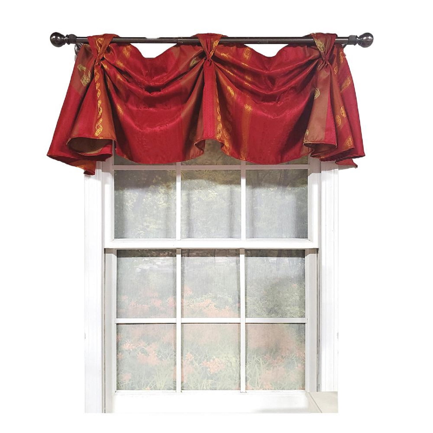 Nikoleta Hand Pleated Tab Top Cotton Valance 36" x 18"