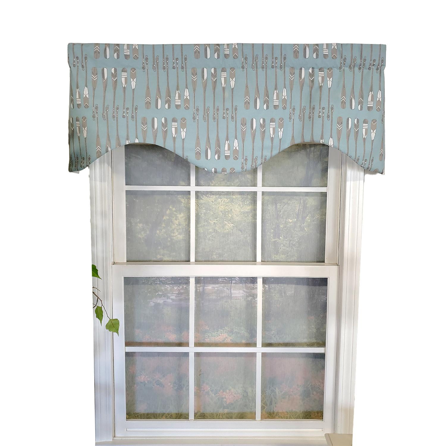 Window Pattle RLF Home Paddle Away Cornice 100% Cotton with Fully Lined 3