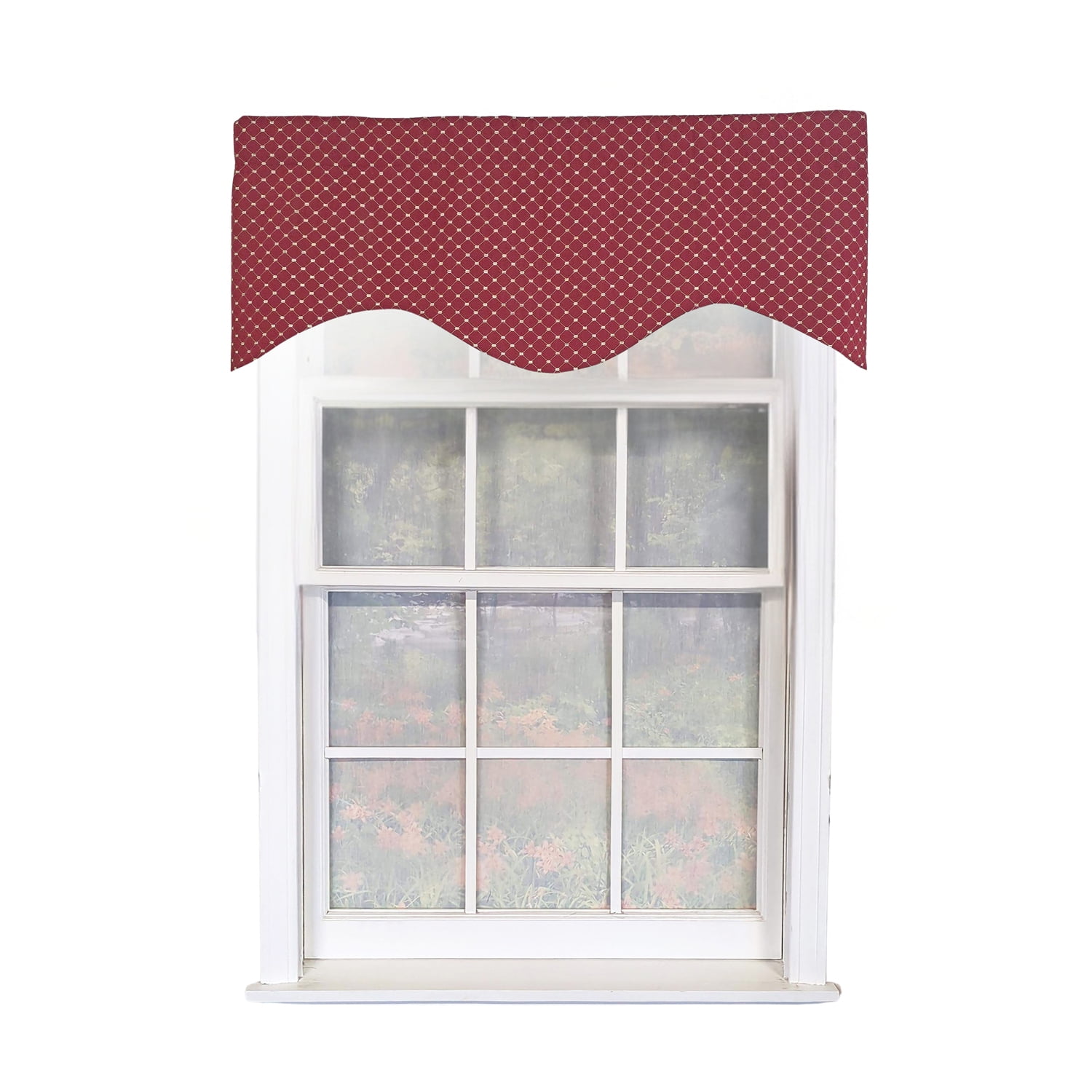 RLF Home Passat Cornice 100% Cotton Rod Pocket Window Valance 50