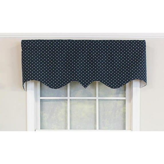 RLF Home Passat Regal Valance Navy. 3" Rod Pocket 50"W x 17"L