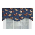 thumbnail image 1 of RLF Home Rise N Shine Cornice 100% Cotton with Fully Lined 3" Rod Pocket Valnance for Windows 50" x 17" Denim, 1 of 3