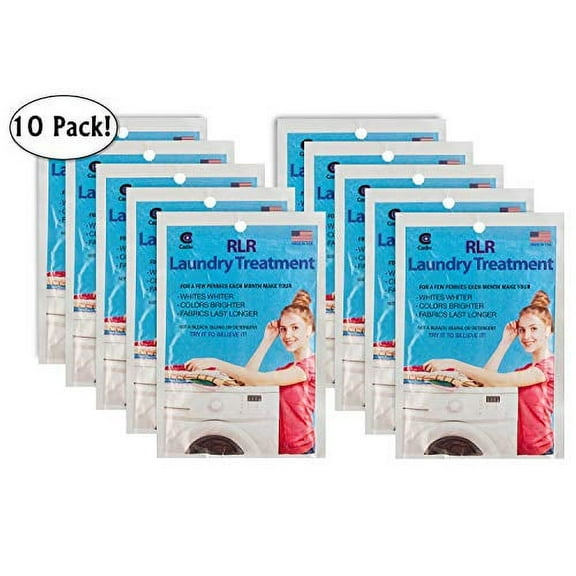 RLR Natural Laundry Detergent Powder, 10 pack Fragrance Free, Non Toxic, Hypoallergenic, Deep Cleaning for Sensitive Skin