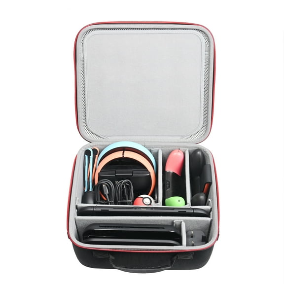 RLSOCO Carrying Case for Nintendo Switch 2 Console - Hard Travel Case for Switch 2 Console, Dock, Switch 2 Pro Controller, 24 Game Cards, Joy-Con 2 Grip, Adapter and More (Large Case Black)