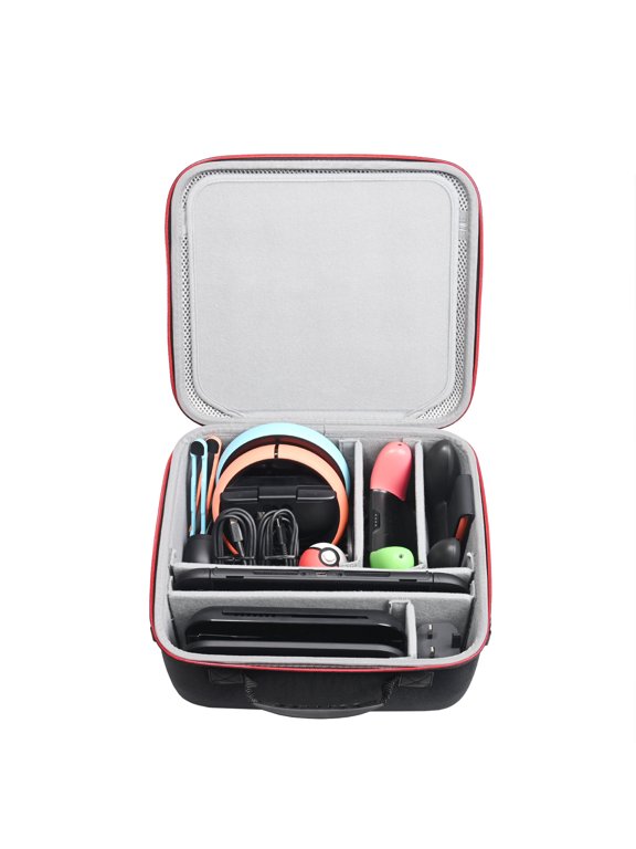 Carrying Case for Nintendo Switch 2 Console - Hard Travel Case for Switch 2 Console, Dock, Switch 2 Pro Controller, 24 Game Cards, Joy-Con 2 Grip, Adapter and More (Large Case Black)