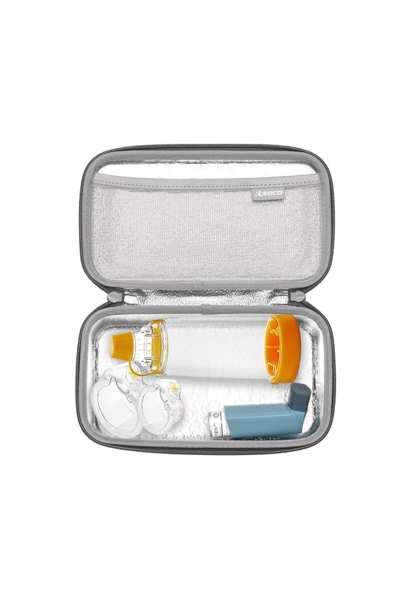 Carrying Case for Asthma Inhaler for Kids and Adults,Inhaler Spacer Travel Case for Device,Mask and Other Accessories - Red (Case Only)