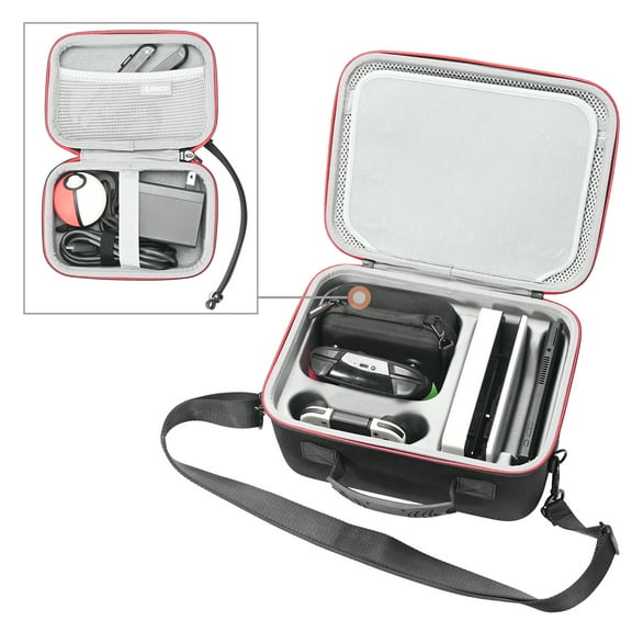 RLSOCO Carrying Case for Nintendo Switch & Switch OLED - Fit Extra Switch Pro Controller & Poke Ball Plus