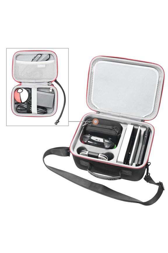 Carrying Case for Nintendo Switch & Switch OLED - Fit Extra Switch Pro Controller & Poke Ball Plus