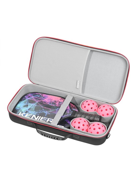 Hard Case for Pickleball Paddles, Portable Pickleball bag for Men & Women, Fits All Pickleball Paddle Shapes and Sizes, Holds 2 Pickleball Rackets and 4 Pickleball (Case Only)