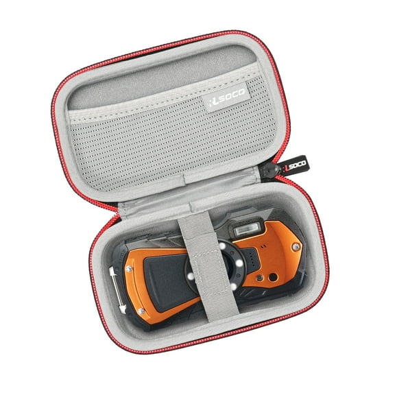 RLSOCO Hard Case for Ricoh WG-80/WG-70/WG-30/WG-7/WG-6 Orange Waterproof Digital Camera (Case Only)