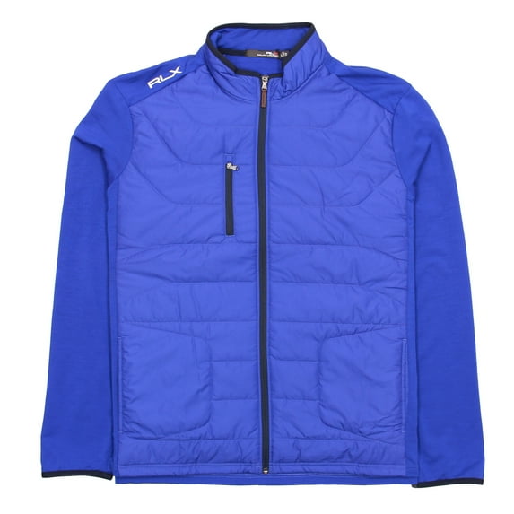 RLX Golf Ralph Lauren Mens Hybrid Full-Zip Tri-Blend Jacket (2XL, Royal Blue)