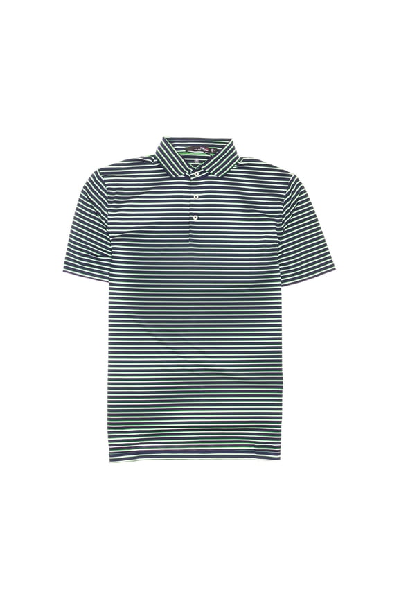 RLX Golf Ralph Lauren Mens Micro Striped Stretch Polo Shirt (Small, Green)