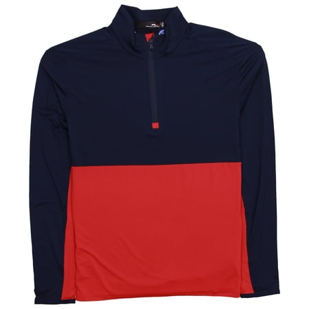 RLX Polo Ralph Lauren Men's Colorblocked Moisture Wicking Half Zip Sweatshirt